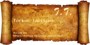 Torkos Tacitusz névjegykártya
